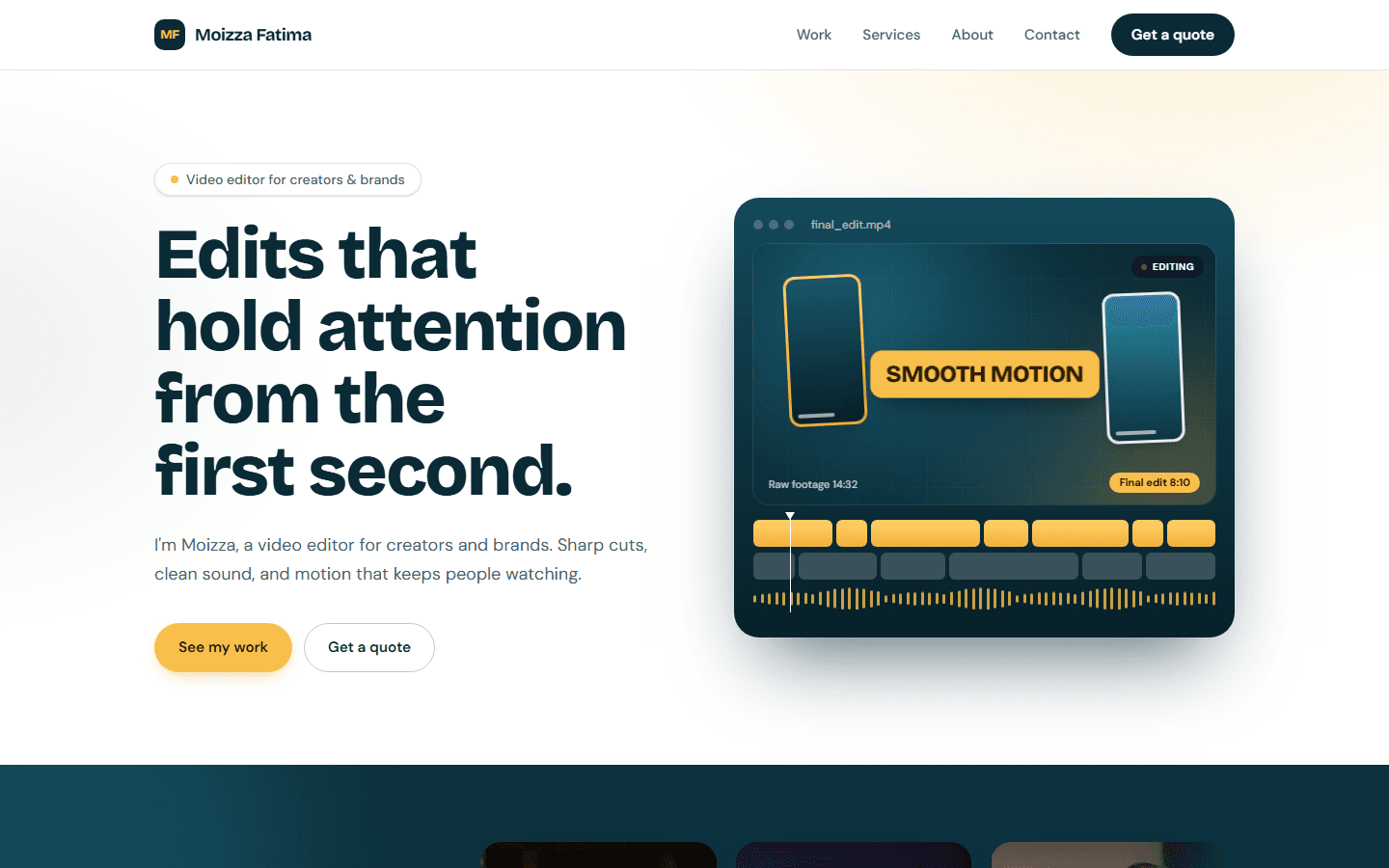 Vidzcut — Video Editor Portfolio & CMS